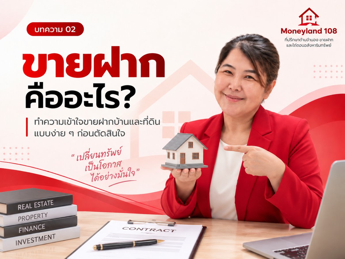 ขายฝากคืออะไร? แตกต่างจากการขายบ้านหรือที่ดินทั่วไปอย่างไร?