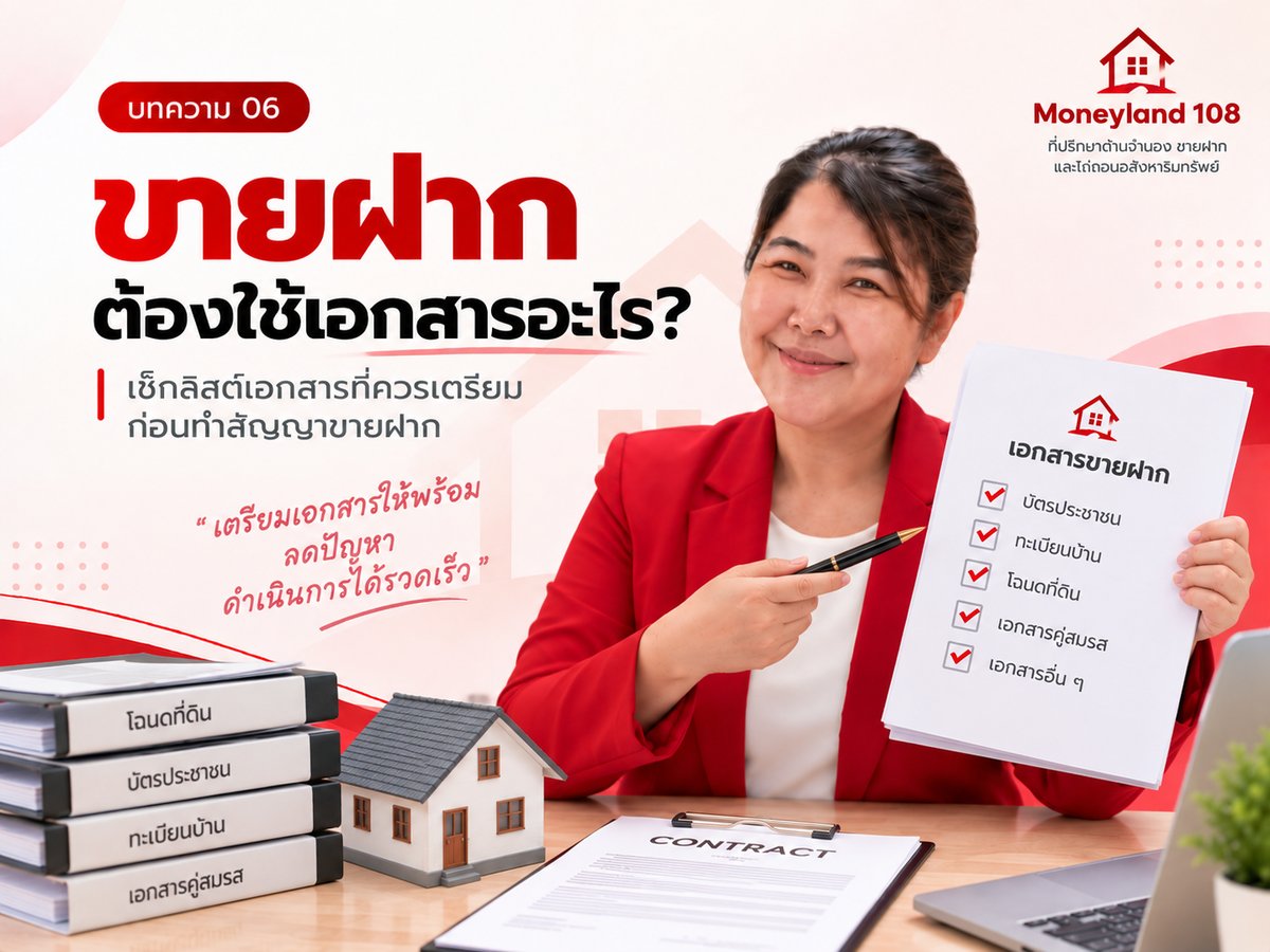 ขายฝากต้องใช้เอกสารอะไรบ้าง? เตรียมตัวอย่างไรให้พร้อมก่อนทำสัญญา